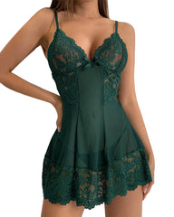 Women Babydoll Lingerie Lace Sleepwear