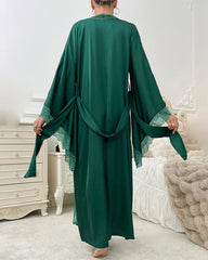 Kimono Side Split Satin Pure Silky Robes