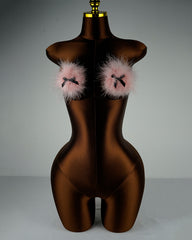 Pink Bow Feather Nipple Covers