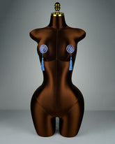 Round Shape Concealers Sticker Breast Pads Pasties Bra with Tassel