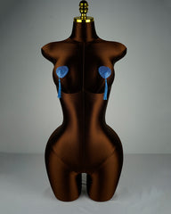 Heart Shape Concealers Sticker Breast Pads Pasties Bra with Tassel