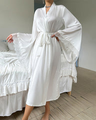 KissLove® Sexy Kimono Side Split Satin Pure Silky Robes
