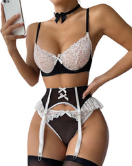 Womens Maid Costume Sexy Lace Lingerie