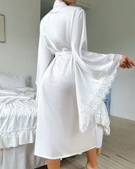 KissLove® Sexy Kimono Side Split Satin Pure Silky Robes