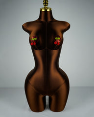 Red glitter round bottom with red cherries Pasties