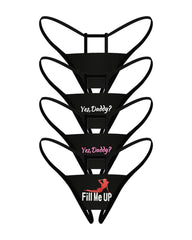 4 Sets Women's Thong with Letters Sports Yoga Underwear Seamless Underwear