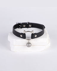 Sexy Metal PU Leather Cat Collar