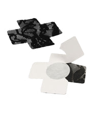 Disposable lace cross nipple covers