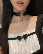 Sexy Metal PU Leather Cat Collar