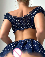 Women's sexy mesh skirt