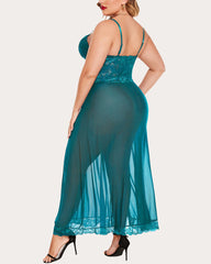 Black Plus Size Side Slits Dresses