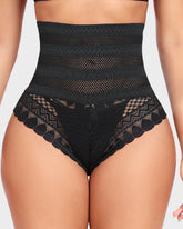 High Waist Lace Mesh Tummy Control Shaping Panty