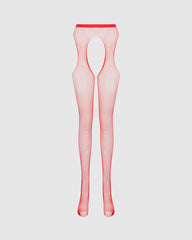 Red Fishnet Fundies